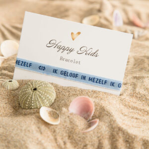 Armbandje Kids Ik geloof in mezelf blauw