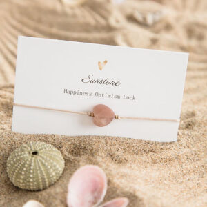 Zonnesteen Hartjes Armband