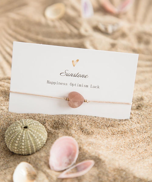 Zonnesteen Hartjes Armband