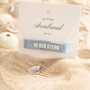 Kinder Armband Power 
Ik ben Sterk Blauw