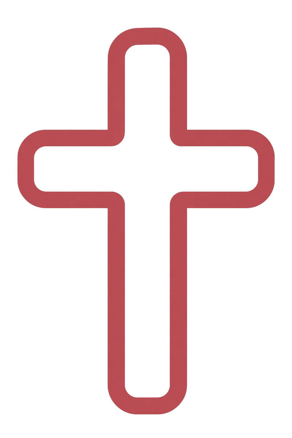 Neon pink cross symbol glowing on a black background.